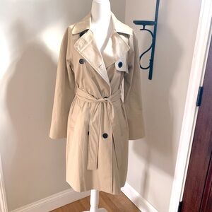 NWT Quince Comfort Stretch Light Khaki Trench Size Small